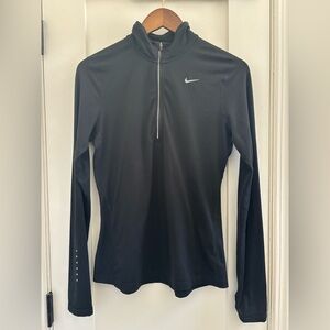 Nike Women's Black Dri-Fit running Long Sleeve Zip Sweater